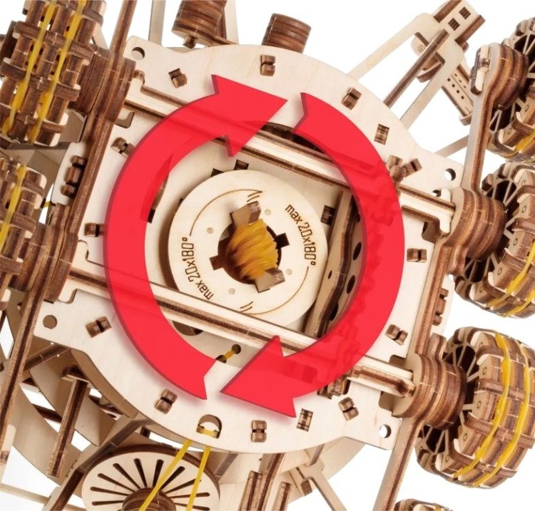 Деревянный конструктор EWA «Робот Луноход» — картинка 6