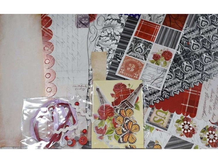 Набор для скрапбукинга «Париж и красные розы - Фотоальбом mini» — картинка 4