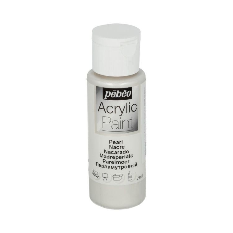 Краска акриловая Pebeo Acrylic Paint декоративная перламутровая (Под жемчуг), 59 мл