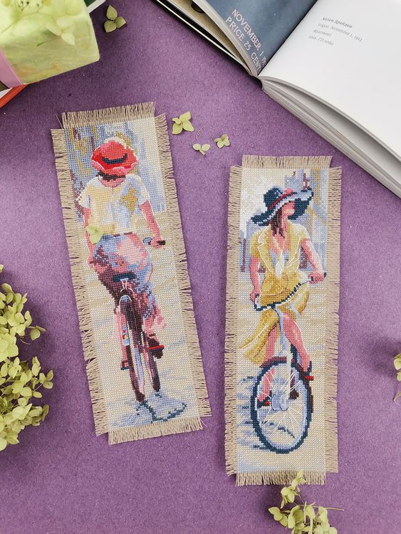 Набор для вышивания «Леди на велосипеде» — картинка 3
