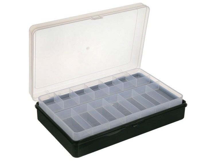 Коробка для мелочей №3 двухъярусная со вкладышем Trivol, цвет: темно-зеленый — картинка 3