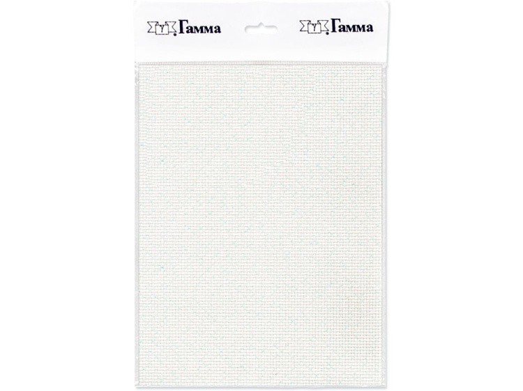 Канва Aida 14 Gamma белая с перламутром люрексом 150x100 см — картинка 2