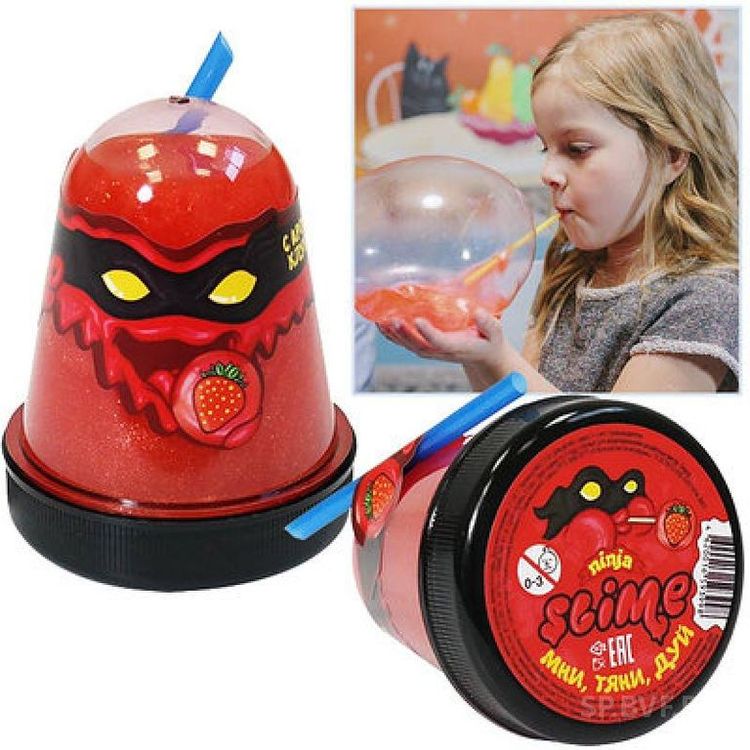 Лизун Slime «Ninja», с ароматом клубники — картинка 4