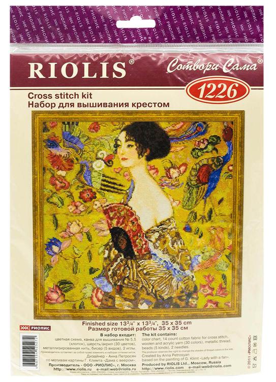 Набор для вышивания «Дама с веером» по мотивам картины Г. Климта — картинка 4