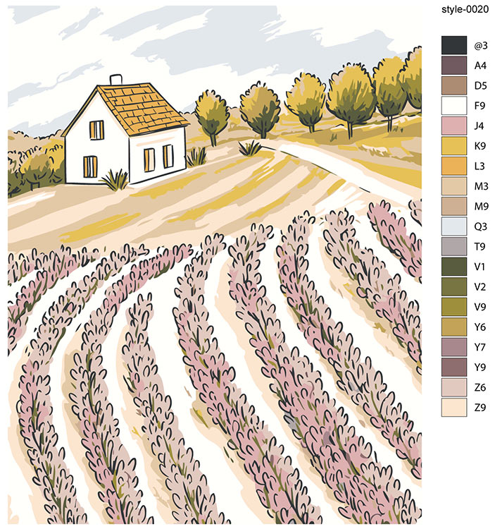Картина по номерам «Прованс, Франция: лаванда на поле 40x50» — картинка 2