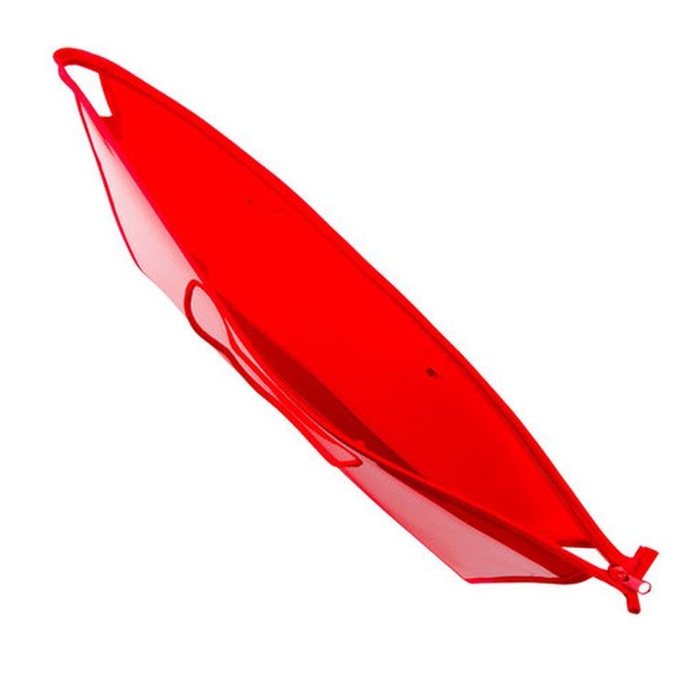 Папка для рисунков и чертежей А3, ручки-шнурок, пластик, молния сверху, ПИФАГОР, красная — картинка 5