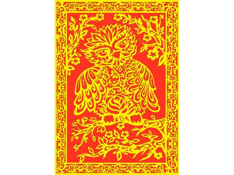 Вытынанка «Милая совушка» (желтый) — картинка 4