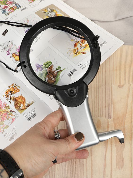 Лупа универсальная с подсветкой, 2Х, 6Х, Maxwell — картинка 9