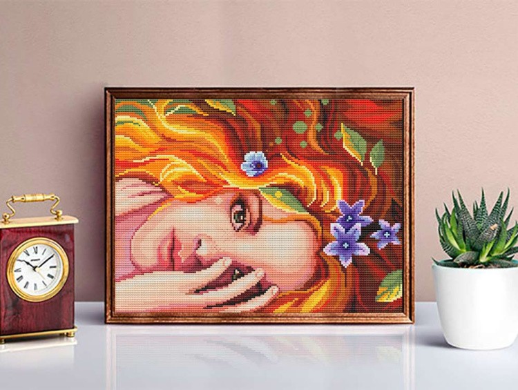 Алмазная вышивка «Рыжая чаровница» — картинка 3