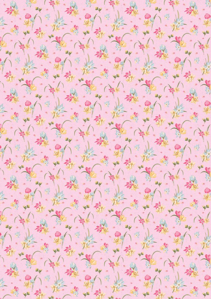 Ткань для пэчворка «ВЕСЕННИЙ ЭТЮД», 50x55 см, 146 г/м2, 100% хлопок, цвет: ВЭ-15 розовый, принт, Peppy