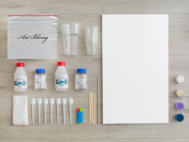 Набор для создания картины эпоксидной смолой Purple 2020, Art Blong — картинка 2