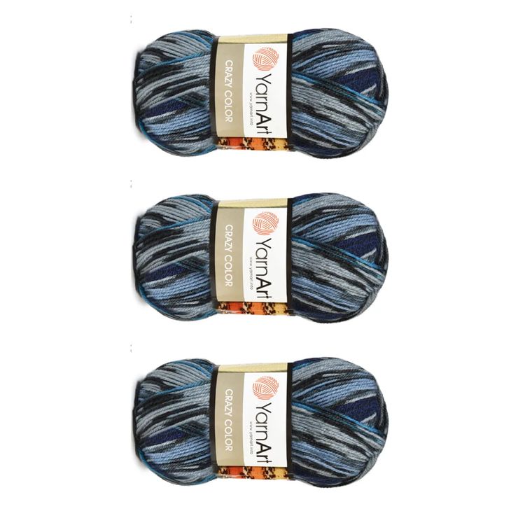 Пряжа YarnArt Crazy Color (174), мультиколор, 5 шт. по 100 г — картинка 2