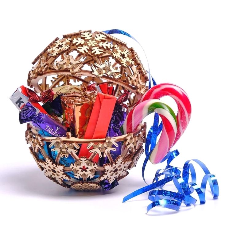 Механическая деревянная сборная модель Wood Trick «Рождественский Шар» — картинка 8