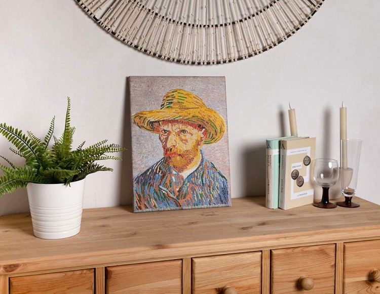 Алмазная вышивка «Автопортрет в соломенной шляпе, Винсент ван Гог» — картинка 6