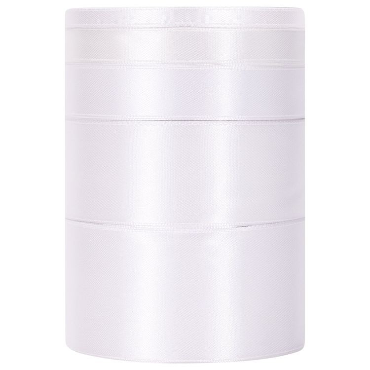 Лента атласная белая, набор 5 штук по 23 м, ширина 6/12/20/38/50 мм, Brauberg — картинка 2