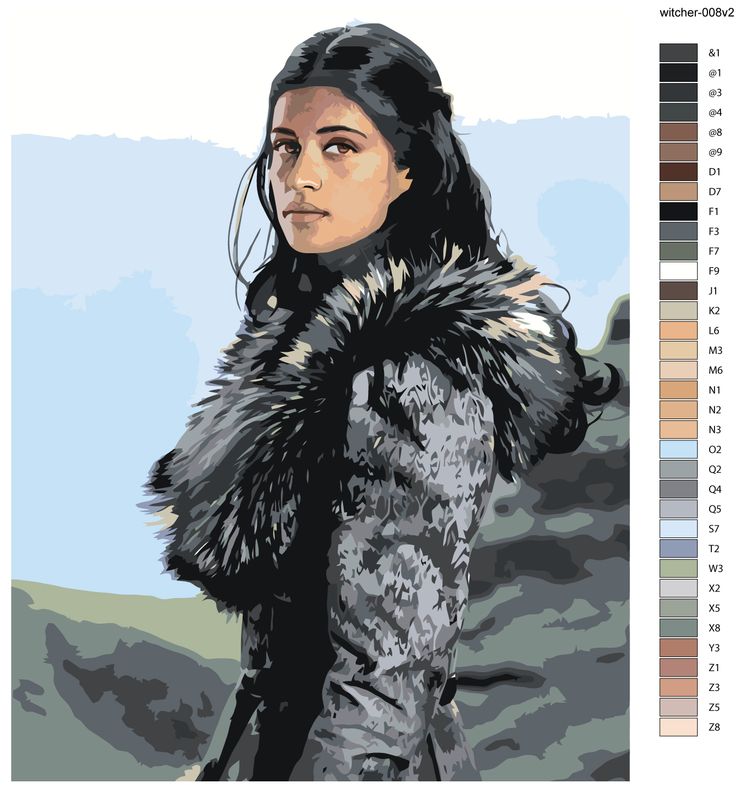 Картина по номерам «Ведьмак: Йеннифэр из Венгерберга» — картинка 2