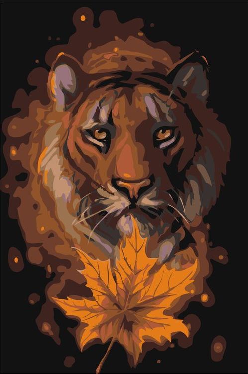 Картина по номерам «Осенний тигр»