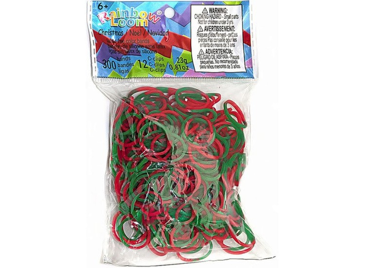 Резиночки для плетения двухцветные «Рождество»