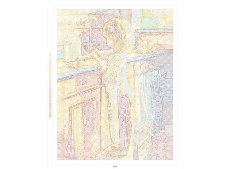 Картина по номерам «Помощь маме» — картинка 3