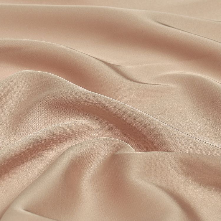 Ткань шелк Армани, 5 м, ширина 150 см, 90 г/м², цвет: 95 пудра-бежевая (серебристый пион), TBY — картинка 3