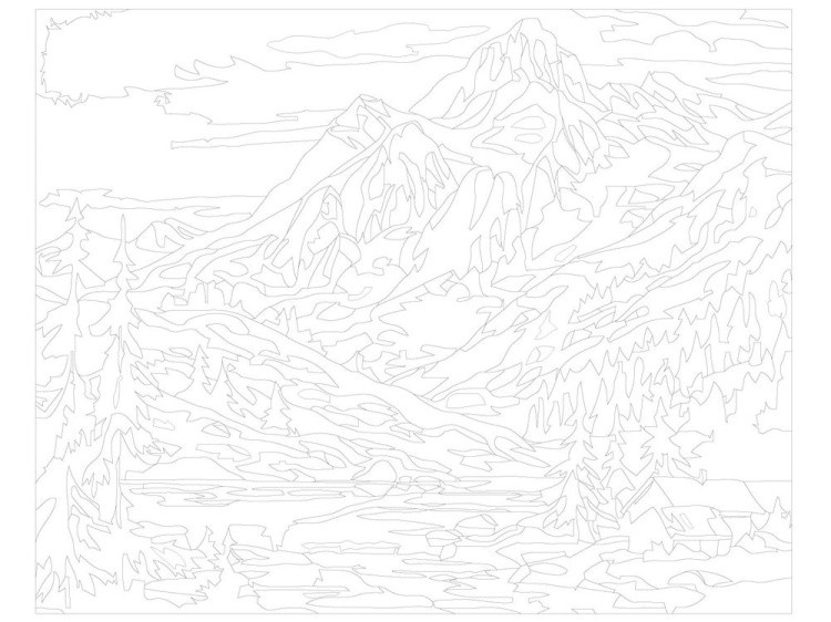 Картина по номерам «Горное озеро» — картинка 3