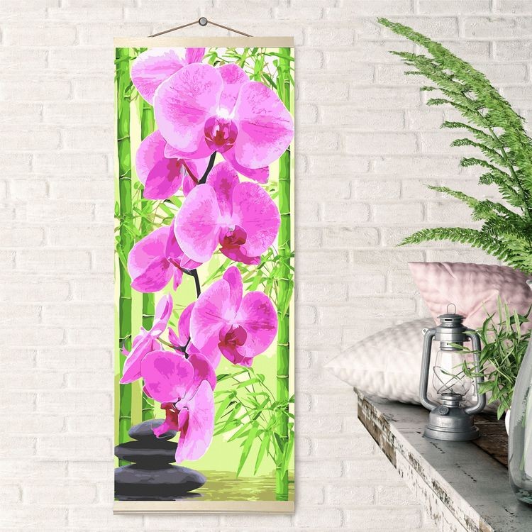 Картина по номерам «Панно. Розовая орхидея»
