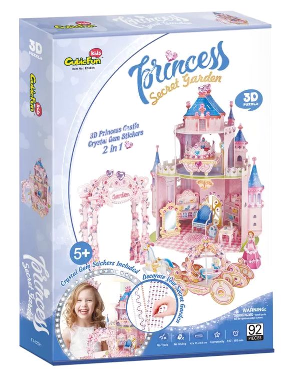 3D пазл CubicFun «Замок Принцессы с садом» — картинка 4