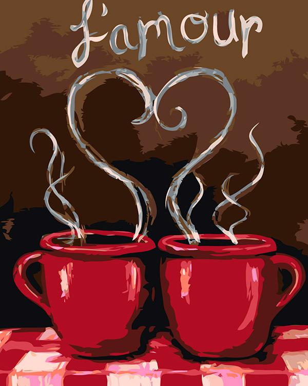 Картина по номерам «Кофе для пары»