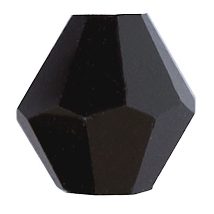 Бусины стеклянные Zlatka 4х4 мм, 34 шт., на нити, стекло, цвет: №32 черный металлик