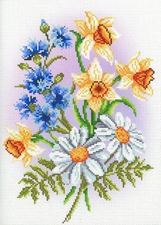 Рисунок на ткани «Музыка цветов»