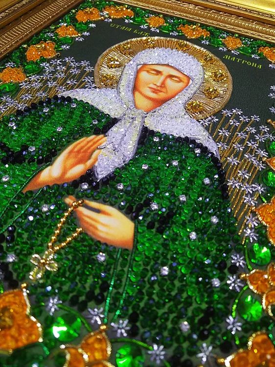 Набор вышивки хрустальными камнями «Матрона Московская» — картинка 10