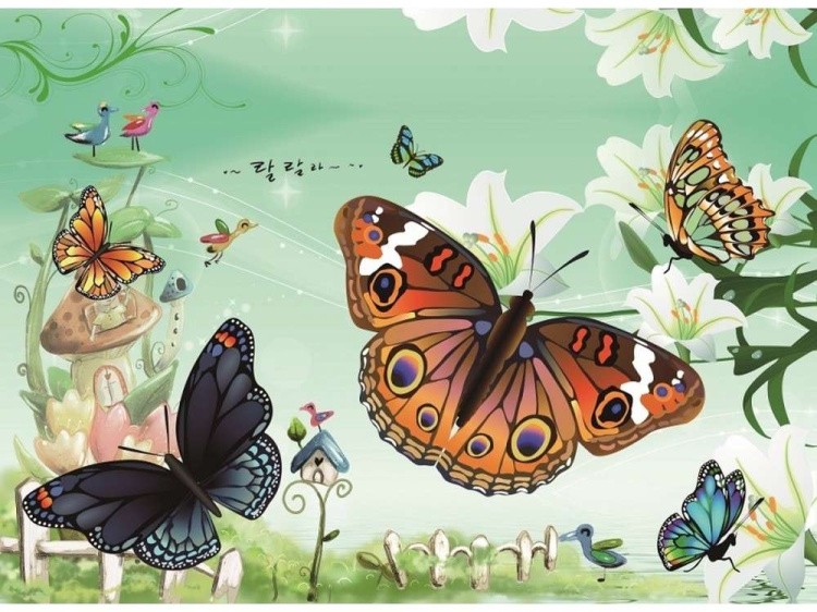 Мозаика из стикеров «Бабочки»