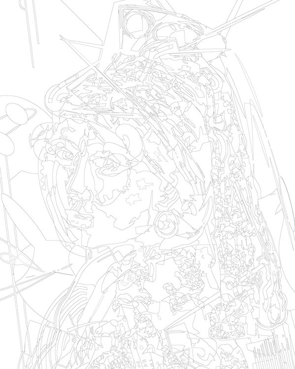 Картина по номерам «Pop Art Поп-арт: Девушка с жемчужной сережкой 2» — картинка 2