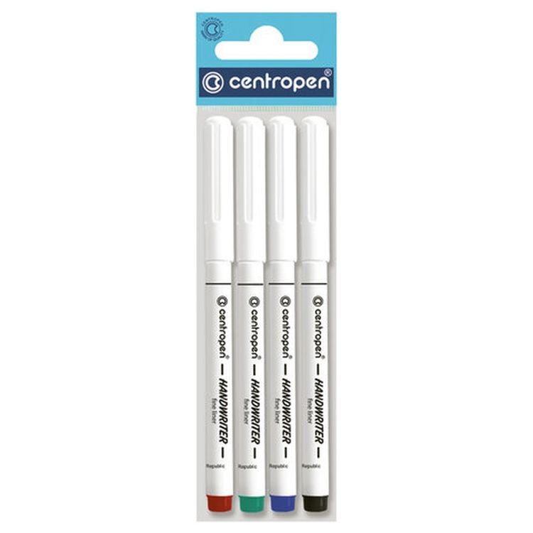 Ручки капиллярные (линеры) 4 цвета CENTROPEN «Handwriter»