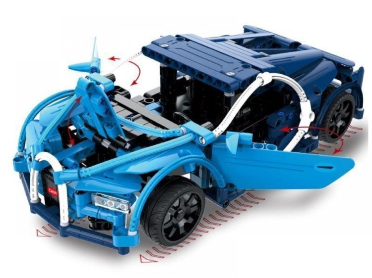 Радиоуправляемый конструктор CADA deTech Бугатти Широн, 419 деталей — картинка 2