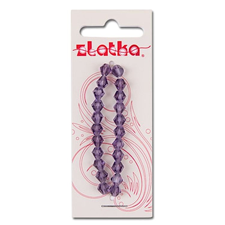 Бусины стеклянные Zlatka 4х4 мм, 34 шт., на нити, стекло, цвет: №05 розовый — картинка 2