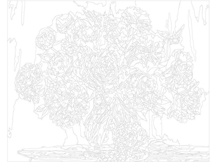 Картина по номерам «Пионы в вазе» — картинка 3