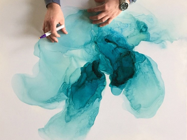 Алкогольные чернила белые (White Mixativ) 20 мл, Craft Alcohol INK — картинка 3