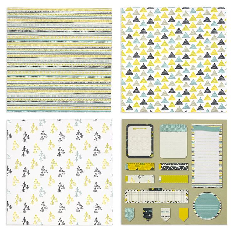 Бумага для скрапбукинга 15х15 см «Геометрия», 12 дизайнов — картинка 6