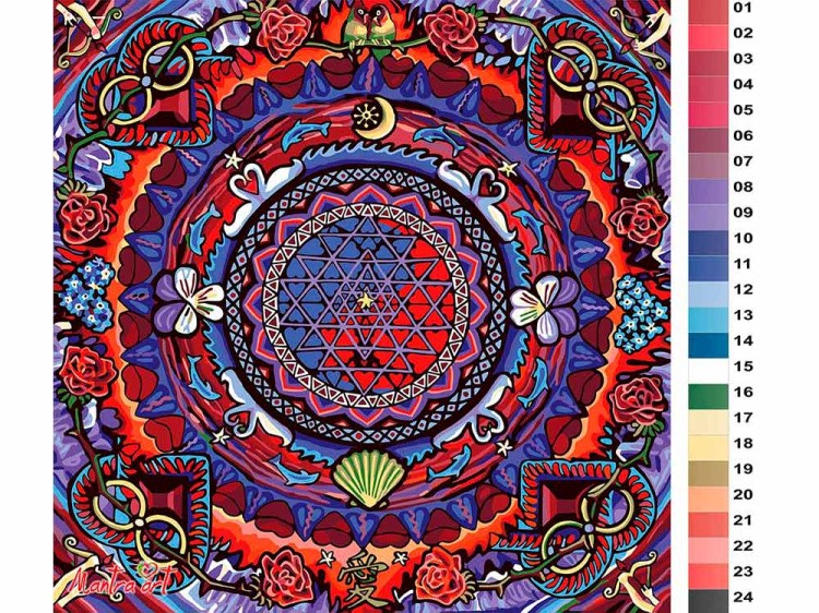 Картина по номерам «Мандала любви и брака» — картинка 2
