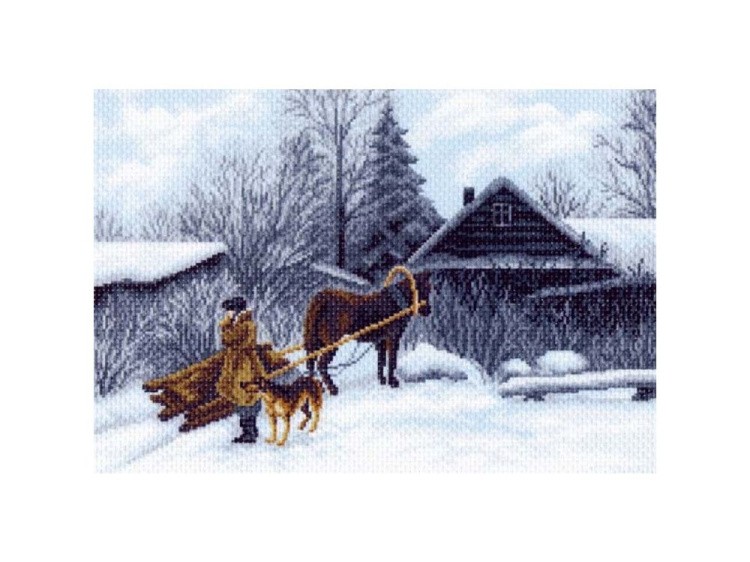 Рисунок на канве «Зима»