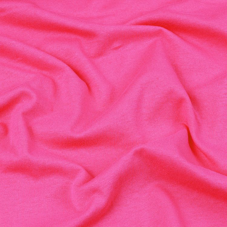 Ткань трикотаж Кулирка хлопок, 6 м, ширина 100+100 см, 145 г/м2, цвет: ярко-розовый, TBY — картинка 3