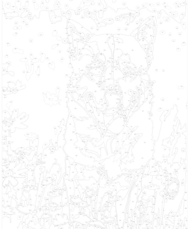 Картина по номерам «Собака в поле» — картинка 3