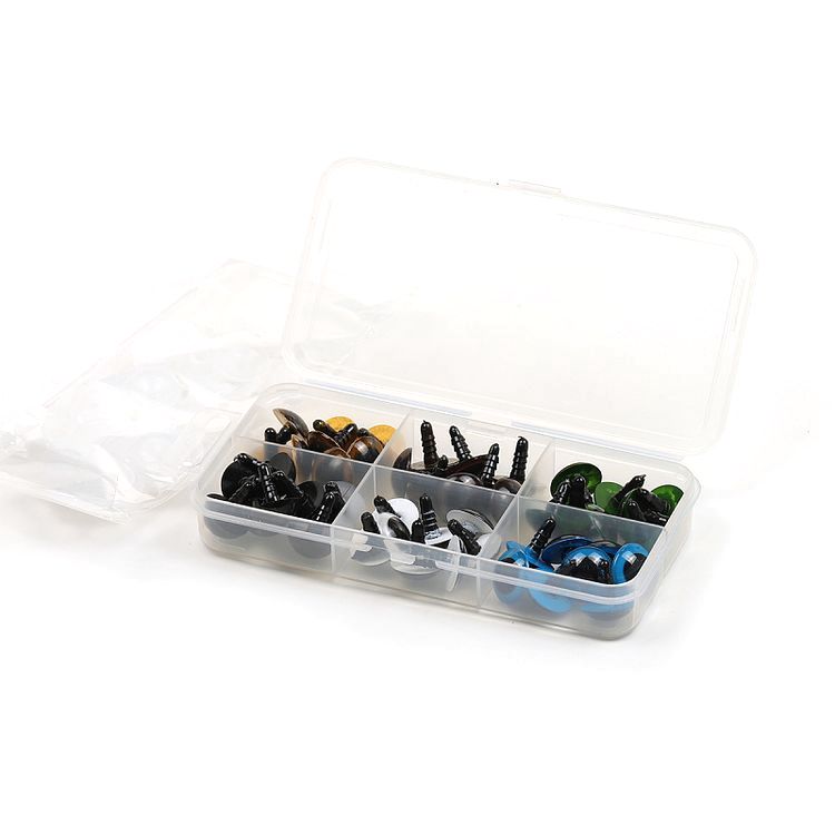 Набор глаз в органайзере винтовые, пластик, d18 мм, 48 шт., с фиксацией №4, Magic 4 Toys — картинка 2