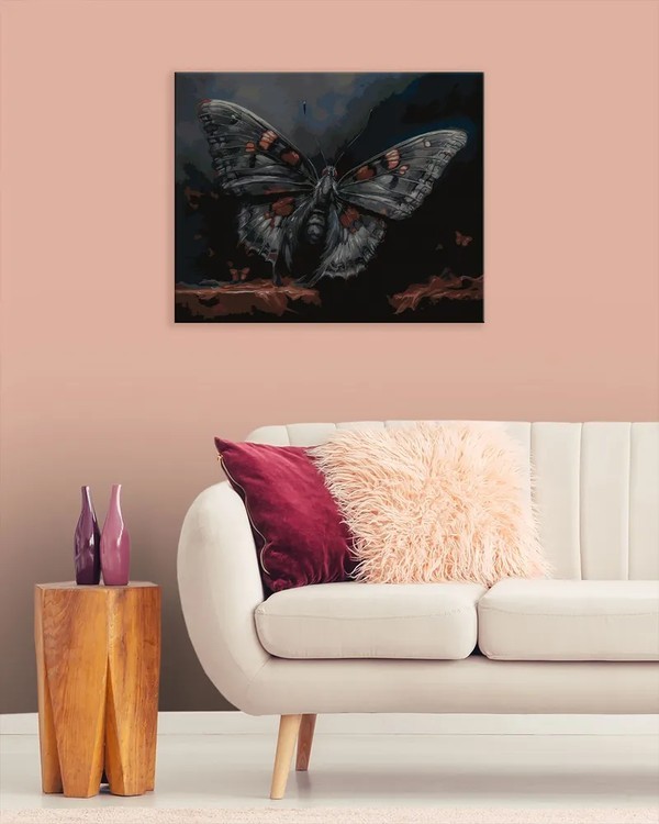Картина по номерам «Бабочка Красное и черное» — картинка 3