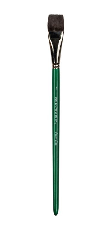 Кисть Green Line №6, имитация белки, плоская, короткая ручка, Vista-Artista