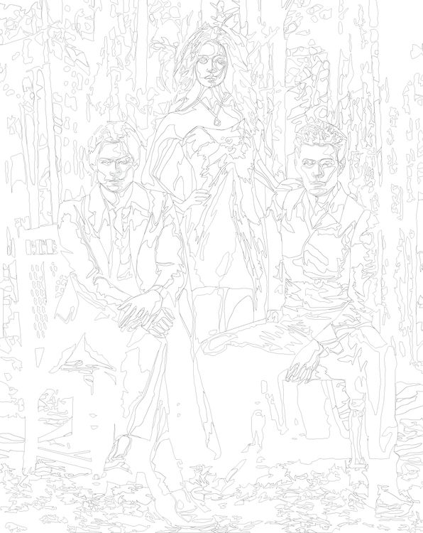 Картина по номерам «Дневники вампира: Деймон, Елена и Стефан 7» — картинка 3