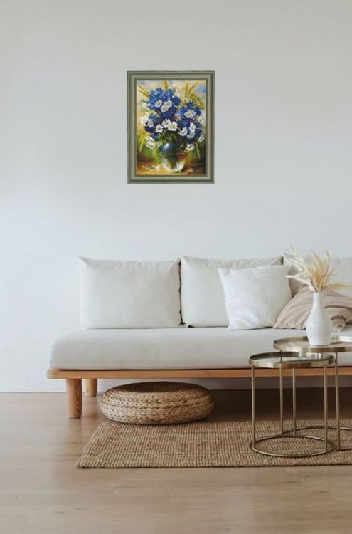 Алмазная вышивка «Ромашки и васильки» — картинка 4