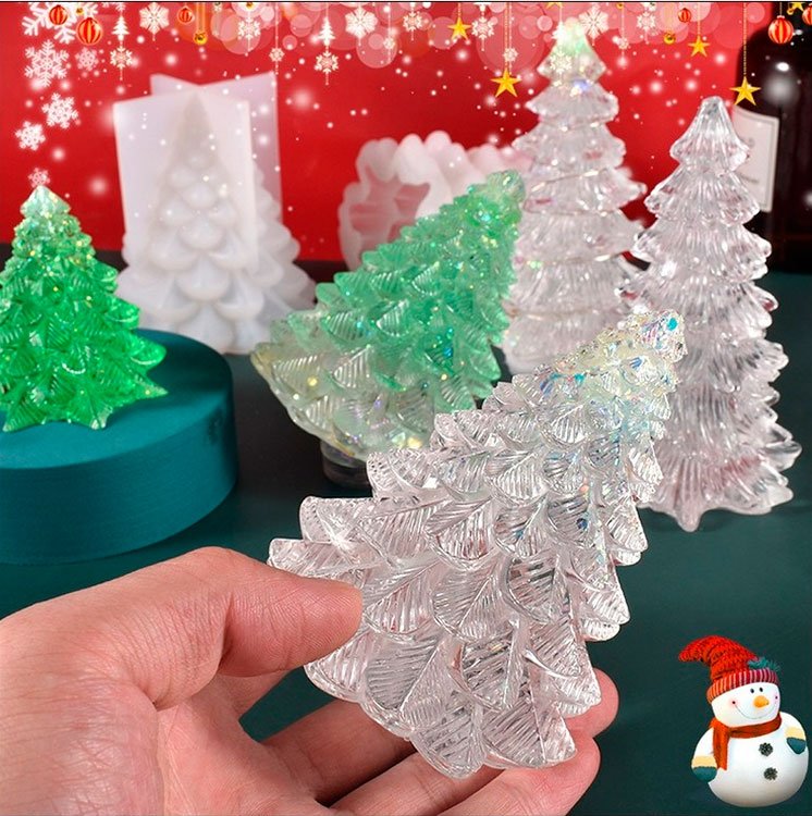 Силиконовый молд - Свеча ёлка №1, 9x8см 1 шт. — картинка 4