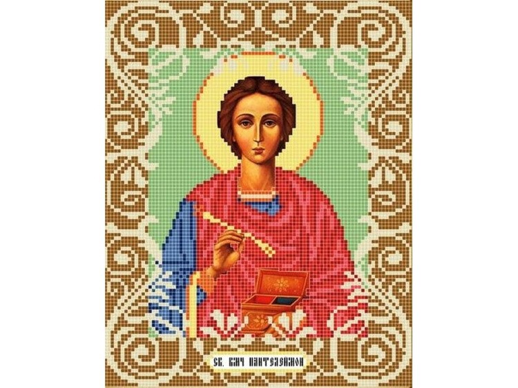 Рисунок на ткани «Святой Целитель Пантелеймон»